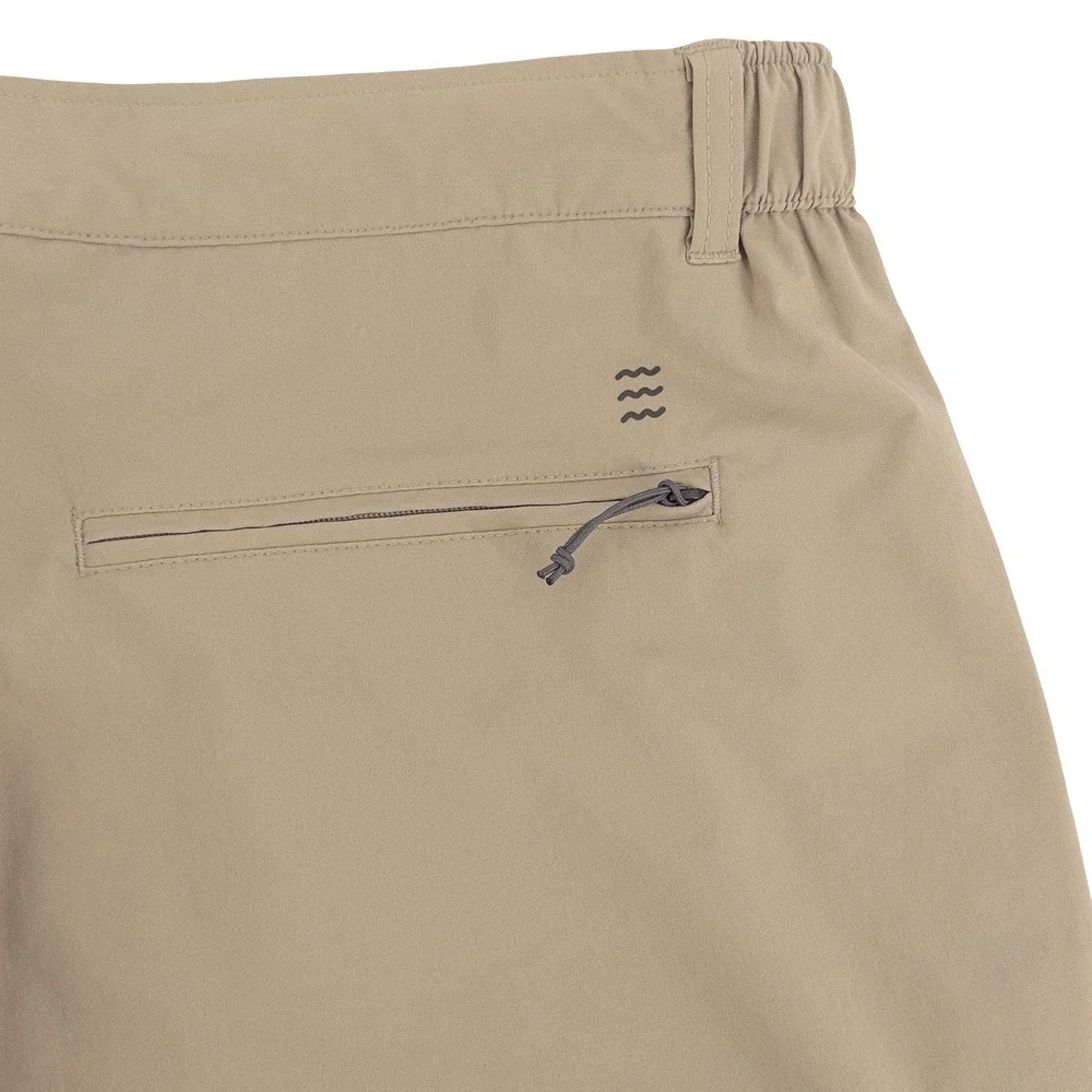 Free Fly Mens Large Latitude Shorts Khaki Stretch Quick Dry Hiking Gorpcore Fish